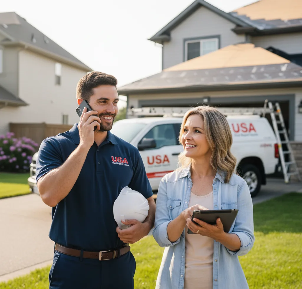 USA Roof Repair Experts customer support in Goodhue
